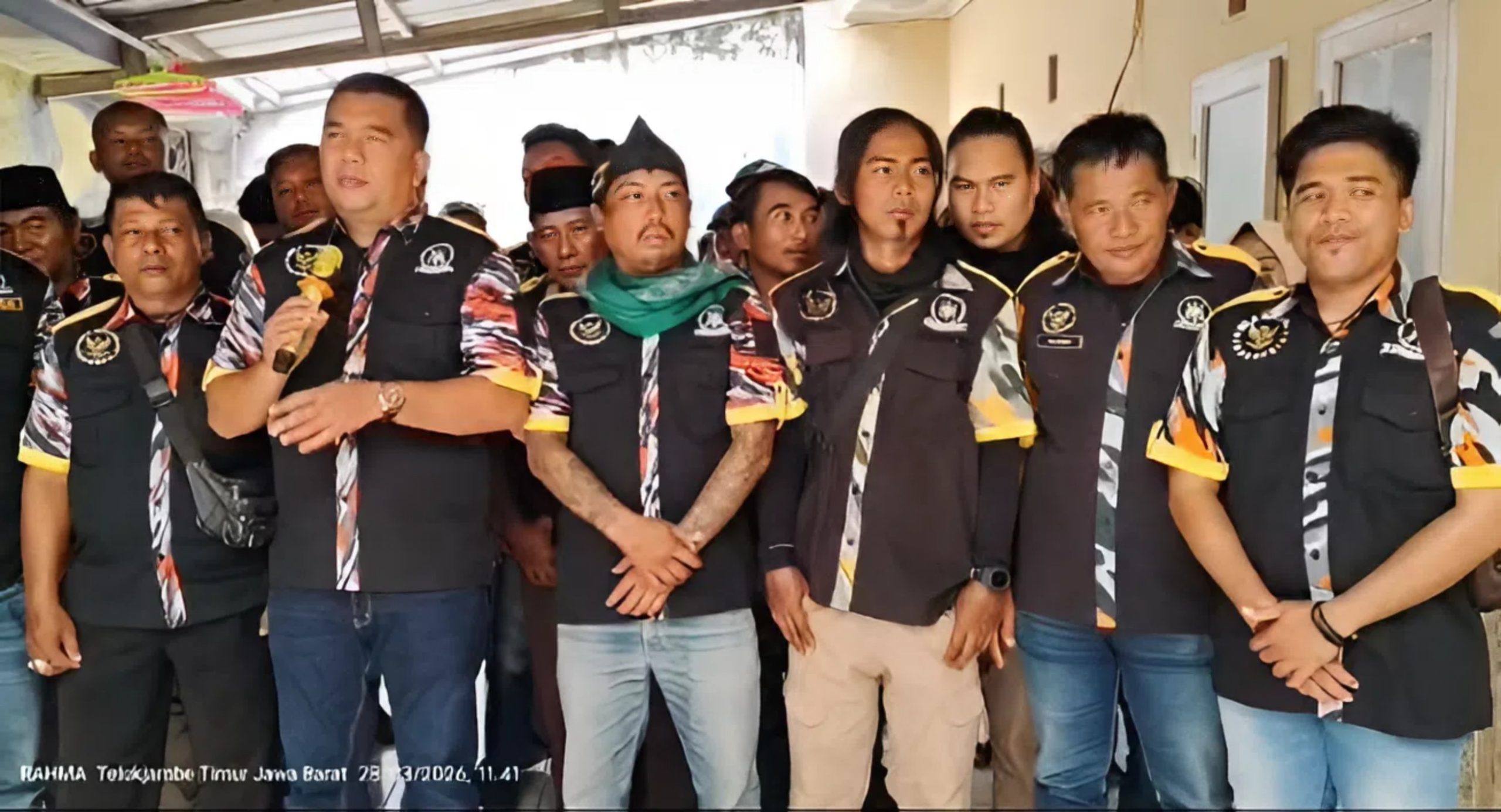 Caption :Sambutan Ketua LSM GMBI Distrik Karawang Haji Asep Mulyana, S.E., HUT LSM GMBI ke 24