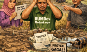 Caption : Ilustrasi Bumdes Medankarya Kecamatan Tirtajaya