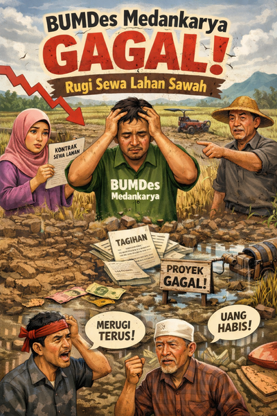 Caption : Ilustrasi Bumdes Medankarya Kecamatan Tirtajaya