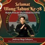 Caption : Andrean Mega Sukmara, Ketua Perguruan Pencak Silat Gaya Murni Cibuaya, menyampaikan ucapan selamat Hari Ulang Tahun ke-78 Ikatan Pencak Silat Indonesia (IPSI) yang diperingati pada 18 Mei 2026. Ia berharap IPSI terus maju dalam melestarikan budaya pencak silat dan membina generasi muda berprestasi. Caption : Andrean Mega Sukmara, Ketua Perguruan Pencak Silat Gaya Murni Cibuaya, menyampaikan ucapan selamat Hari Ulang Tahun ke-78 Ikatan Pencak Silat Indonesia (IPSI) yang diperingati pada 18 Mei 2026. Ia berharap IPSI terus maju dalam melestarikan budaya pencak silat dan membina generasi muda berprestasi.