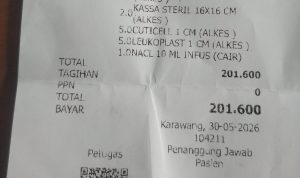 Rincian tagihan pelayanan pasien di Klinik Karya Medika yang menjadi bagian dari informasi terkait dugaan ketidaksesuaian administrasi penagihan. (Foto: Dokumen pasien)
