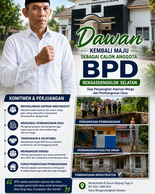 Caption : Dawan kembali mencalonkan diri sebagai anggota Badan Permusyawaratan Desa (BPD) Desa Rengasdengklok Selatan, Kecamatan Rengasdengklok, Kabupaten Karawang. Mengusung komitmen memperjuangkan aspirasi masyarakat, mengawal pembangunan desa, serta mendorong tata kelola pemerintahan desa yang transparan, akuntabel, dan berpihak pada kepentingan warga. (Foto: Istimewa/Patriotjabar.com)