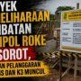 Caption : Kondisi proyek Pemeliharaan Jembatan Gempol Roke di Kecamatan Kutawaluya, Kabupaten Karawang. Proyek yang dibiayai APBD Kabupaten Karawang Tahun Anggaran 2026 tersebut menjadi sorotan setelah ditemukan dugaan ketidaksesuaian metode pelaksanaan pasangan batu kali pada pekerjaan Tembok Penahan Tanah (TPT) serta belum optimalnya penerapan Keselamatan dan Kesehatan Kerja (K3), di mana sejumlah pekerja terlihat tidak menggunakan Alat Pelindung Diri (APD) saat pekerjaan berlangsung. (Foto: Patriotjabar.com)
