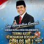 Caption: Calon Kepala Desa Kalangsurya nomor urut 1, Lili Suherman, dalam poster bertema “Siap Melanjutkan Kembali sebagai Kepala Desa Kalangsurya”. Poster tersebut memuat ucapan terima kasih dan pesan kemenangan bersama, dengan ajakan kepada masyarakat untuk memberikan dukungan melalui coblos nomor urut 1.